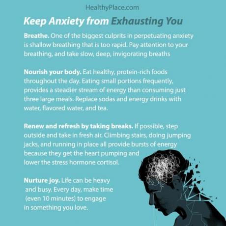 Comment empêcher l'anxiété de vous épuiser. Affiche à partager.