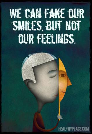 Citation sur la stigmatisation de la santé mentale - Nous pouvons simuler nos sourires, mais pas nos sentimentsNous pouvons simuler nos sourires, mais pas nos sentiments.