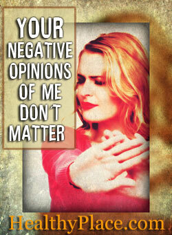 Vos opinions négatives sur moi n'ont pas d'importance