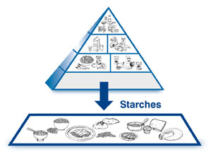 Pyramide d'amidons