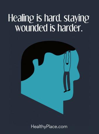 Citation sur la santé mentale - La guérison est difficile, rester blessé est plus difficile.