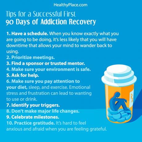 Les 90 premiers jours de rétablissement de la toxicomanie sont les plus rapides pour la rechute. Ces conseils vous aideront à réussir dans les 90 premiers jours de la récupération de la toxicomanie.